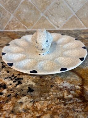 Adorable Dedham Rabbit Deviled Egg Platter by The Potting Shed